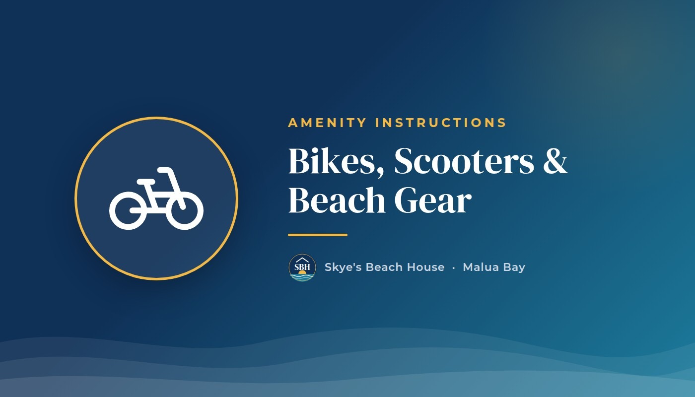 Bikes, scooters and beach gear