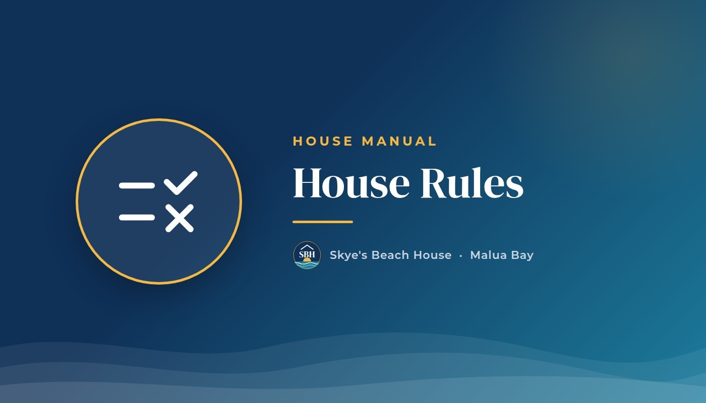 House rules at a glance
